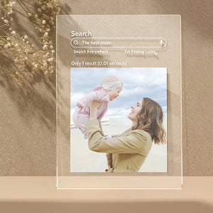 Custom Photo Plaque For Mom Best Mom Keychain Mother's Day Gift