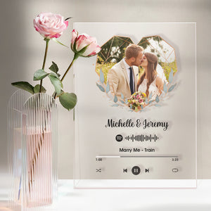 Custom Spotify Plaque Acrylic Music Keychain / Plaque / Nightlight Wedding Anniversary Gift