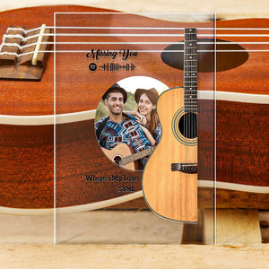 Personalized Photo / Plaque / Night Light For Couple With Engraving Two Colors