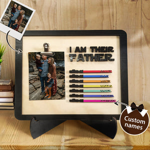 Personalized Lightsaber I Am Their Father Wooden Sign Gift for Dad - myphotowalletau