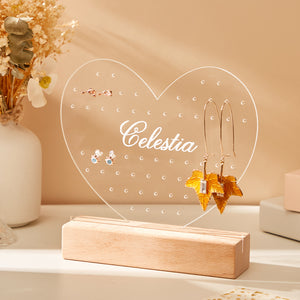 Personalized Jewelry Display Plaque Girls Room Carving Heart