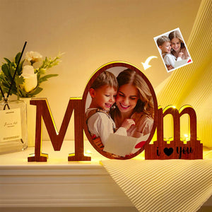 Custom Photo Ornaments Creative Night Light Commemorate Gifts for Mother's Day - MadeMineAU