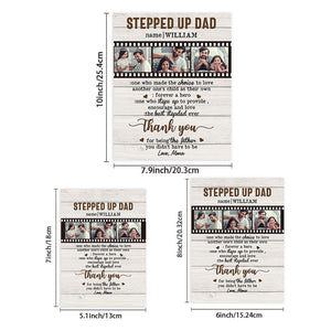 Personalized Desktop Picture Frame Custom Stepped Up Dad Film Sign Father's Day Gift - MadeMineAU