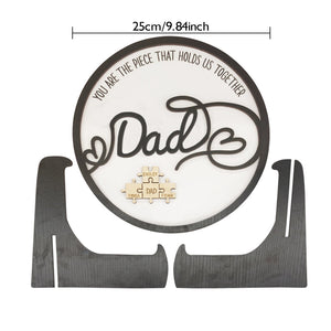 Personalized Dad Round Puzzle Plaque You Are the Piece That Holds Us Together Father's Day Gift - MadeMineAU