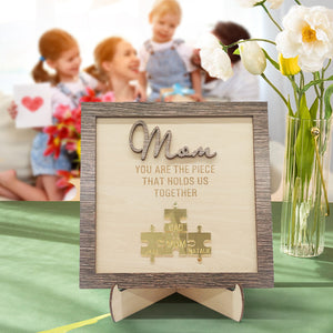 Personalized Mom Puzzle Plaque You Are the Piece That Holds Us Together Mother's Day Gift - photowatch