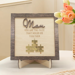 Personalized Mom Puzzle Plaque You Are the Piece That Holds Us Together Mother's Day Gift - photowatch