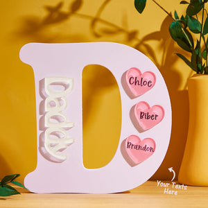 Custom Engraved Ornament Love Creative Pink Gifts for Daddy - MadeMineAU