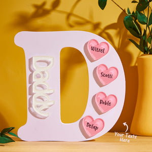 Custom Engraved Ornament Love Creative Pink Gifts for Daddy - MadeMineAU