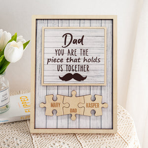 Personalized Dad Puzzle Beard Plaque You Are the Piece That Holds Us Together Gifts for Dad - MadeMineAU