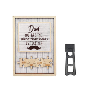 Personalized Dad Puzzle Beard Plaque You Are the Piece That Holds Us Together Gifts for Dad - MadeMineAU