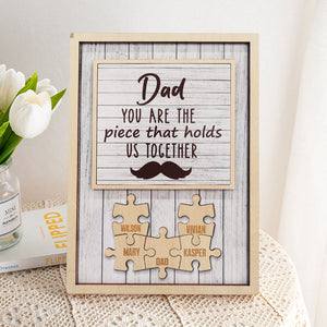 Personalized Dad Puzzle Beard Plaque You Are the Piece That Holds Us Together Gifts for Dad - MadeMineAU