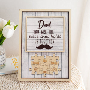 Personalized Dad Puzzle Beard Plaque You Are the Piece That Holds Us Together Gifts for Dad - MadeMineAU