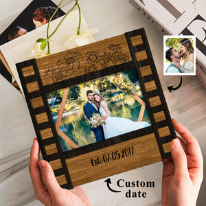 Personalized Wedding Photo Film Sign Frame Custom Engraved Wedding Decor Gift for Couples - MadeMineAU