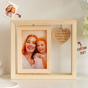 Personalized Photo Rolling Wood Frame Exquisite Tabletop Picture Decoration Frame - MadeMineAU