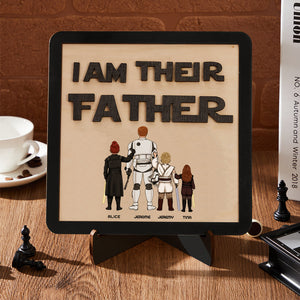 Personalized I Am Their Father Sign Wooden Plaque Father's Day Gift - MadeMineAU