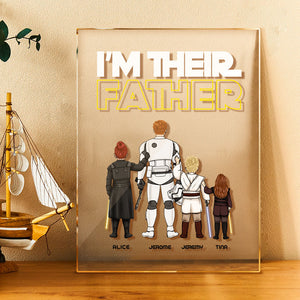 Custom I Am Their Father Night Light Personalized Acrylic Plaque Home Decoration Lamp Father's Day Gift - MadeMineAU