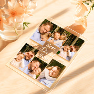 Gifts For Dad Custom Photo Engraved Plaque Engraved Best Dad Ever