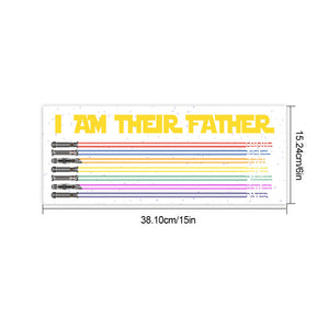 Personalized I Am Their Father Lightsaber Wooden Sign Birthday Gift for Dad - MadeMineAU