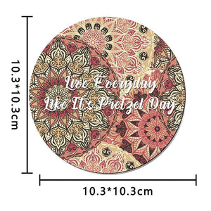 Custom Engraved Coasters Round Gift - Leaf