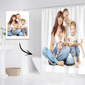 Photo Shower Curtain Custom Backdrop Polyester Waterproof - MadeMineAU