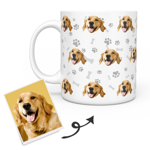 Personalized Mug With Dog Photo - Custom Pet Face Coffee Mugs - MadeMineAU