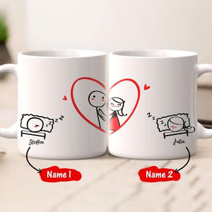 Personalized Name Couple Mug Set - You are in my dreams - MadeMineAU
