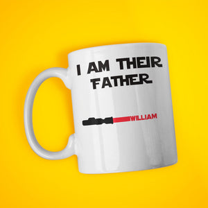 Custom Light Saber Mug Engraved Name White Mug Father's Day Gifts