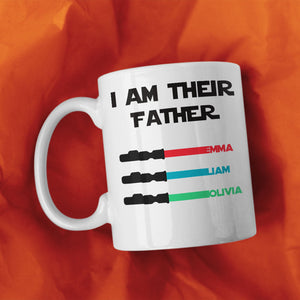 Custom Light Saber Mug Engraved Name White Mug Father's Day Gifts