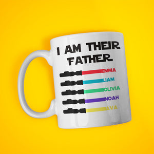 Custom Light Saber Mug Engraved Name White Mug Father's Day Gifts