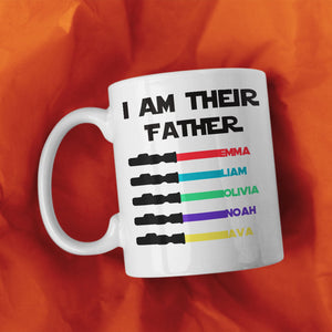 Custom Light Saber Mug Engraved Name White Mug Father's Day Gifts