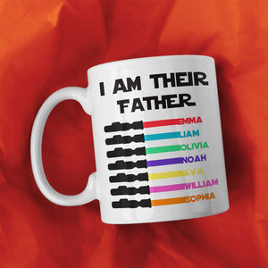 Custom Light Saber Mug Engraved Name White Mug Father's Day Gifts