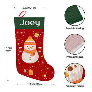 Personalised Christmas Stocking - Ballantines Font - Custom Name Stocking Christmas Gift For Family