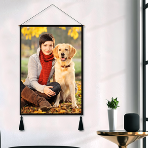 Custom Pet Photo Tapestry - Wall Decor Hanging Fabric Painting Hanger Frame Poster - MadeMineAU