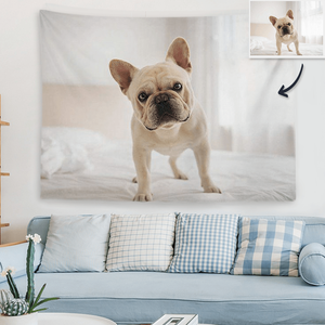 Custom Pet Photo Tapestry Short Plush Wall Decor Hanging Painting - MadeMineAU