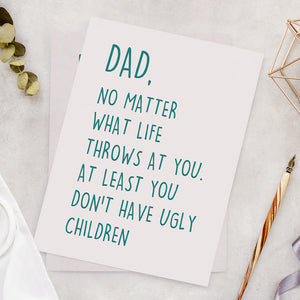 Happy Father's Day Card Dad Card Words to the Best Dad
