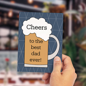 Funny Dad Card Cheers to the Best Dad Ever Happy Father's Day Card