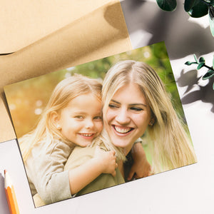 Custom Photo Engraved Card Hidden Text Greeting Card Gift for Mom