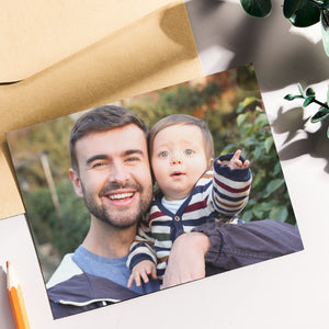 Custom Photo Hidden Text Greeting Card Translucent Card Gift for Dad