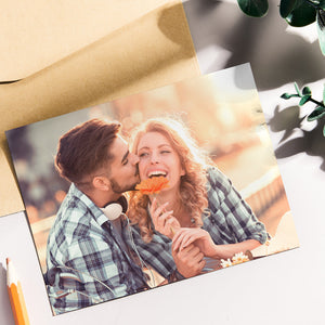 Custom Photo Engraved Greeting Card Hidden Text Card Creative Gift for Lover