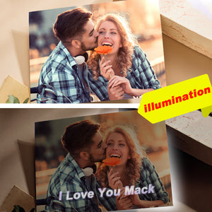 Custom Photo Engraved Greeting Card Hidden Text Card Creative Gift for Lover