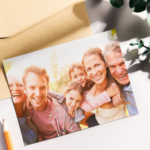 Custom Photo Engraved Card Hidden Text Greeting Card Forever Family Card