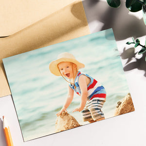 Custom Photo Hidden Text Greeting Card Cute Boy Card Gift for Child