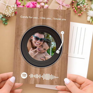 Custom Spotify Code Greeting Cards-Vinyl Record Style - MadeMineAU