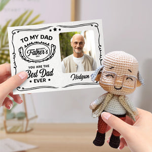 Custom Crochet Doll Handmade Mini Look alike Dolls with Personalized Card Gifts for Dad - MadeMineAU