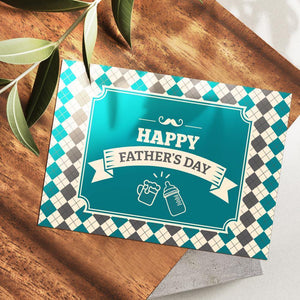 Happy Father's Day Greeting Cards-Blue - MadeMineAU