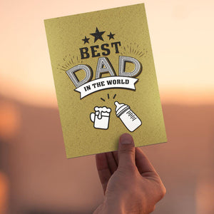 Best Dad in The World Greeting Cards-For Father - MadeMineAU