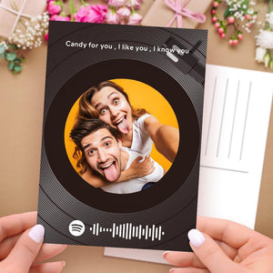 Custom Spotify Code Greeting Cards-Vinyl Record Style - MadeMineAU