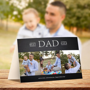 Fathers Day Gift Custom Greeting Card for Him Custom Photo Card Best Dad - MadeMineAU