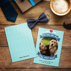Fathers Day Gift Custom Greeting Card for Him Dog Dad Ever - MadeMineAU