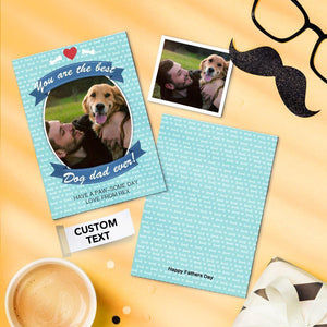 Fathers Day Gift Custom Greeting Card for Him Dog Dad Ever - MadeMineAU